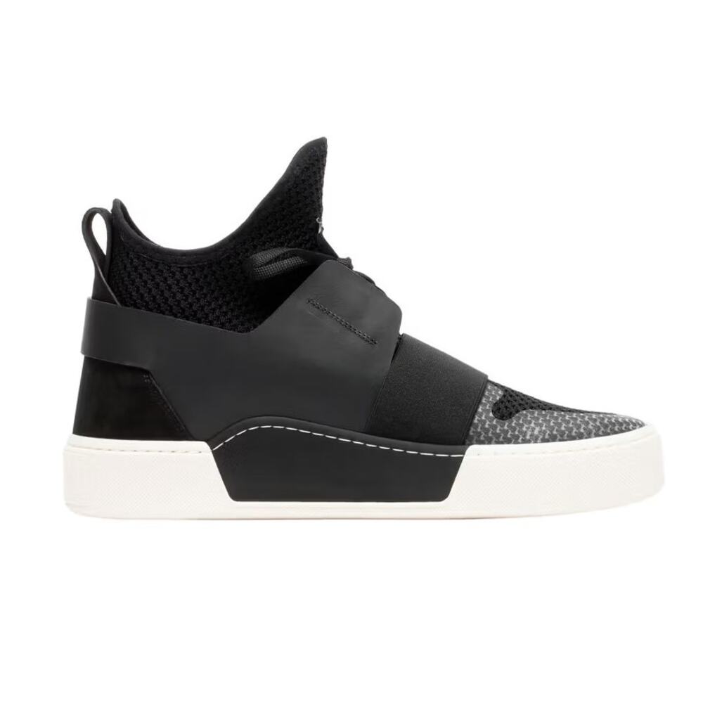 BALENCIAGA Elastic Mesh High Trainer Sneaker Black White Sz 43/US 10 $685